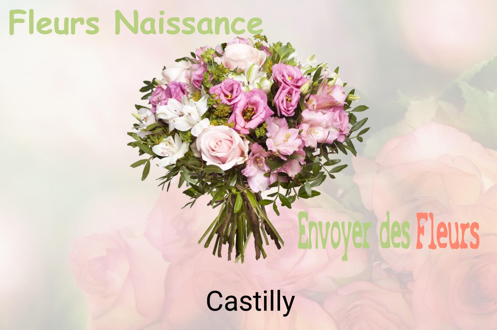 Bouquet de fleurs de naissance livré à Castilly